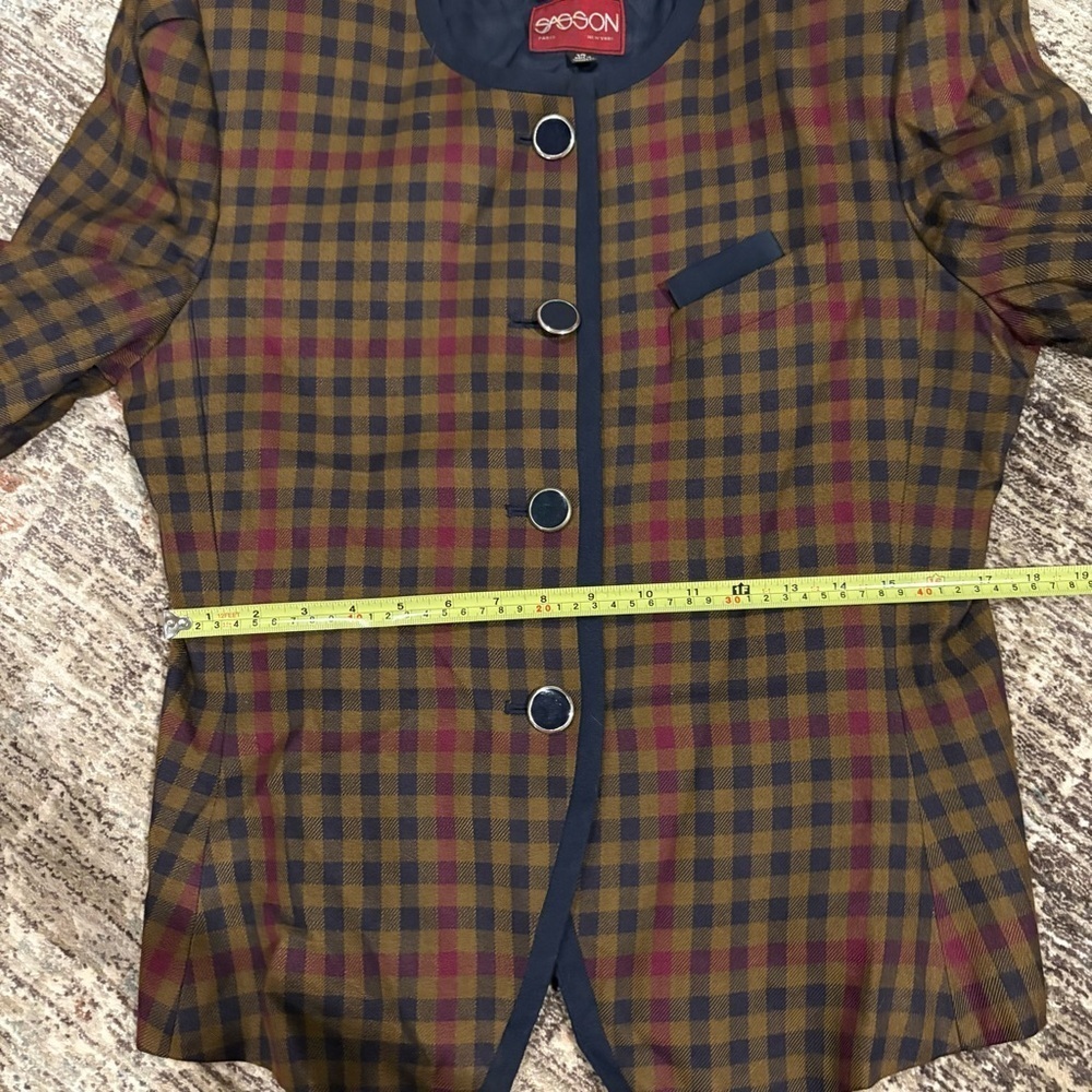 Vintage Sasson Checkered Women's Jacket - Picture 9 of 9